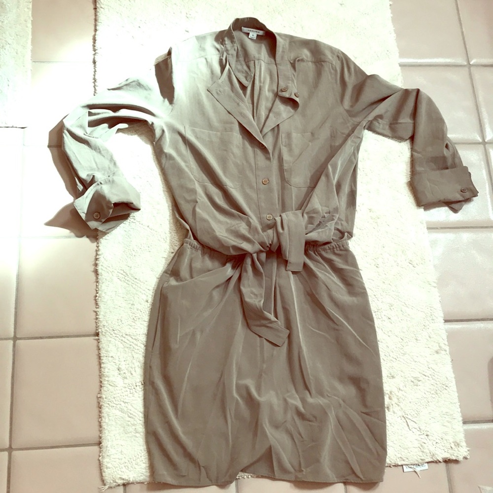 Gray/khaki shirt dress by Carven